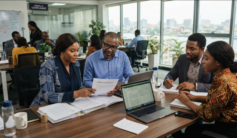 NIMC Act 2026 compliance for businesses; compliance team reviewing documents
