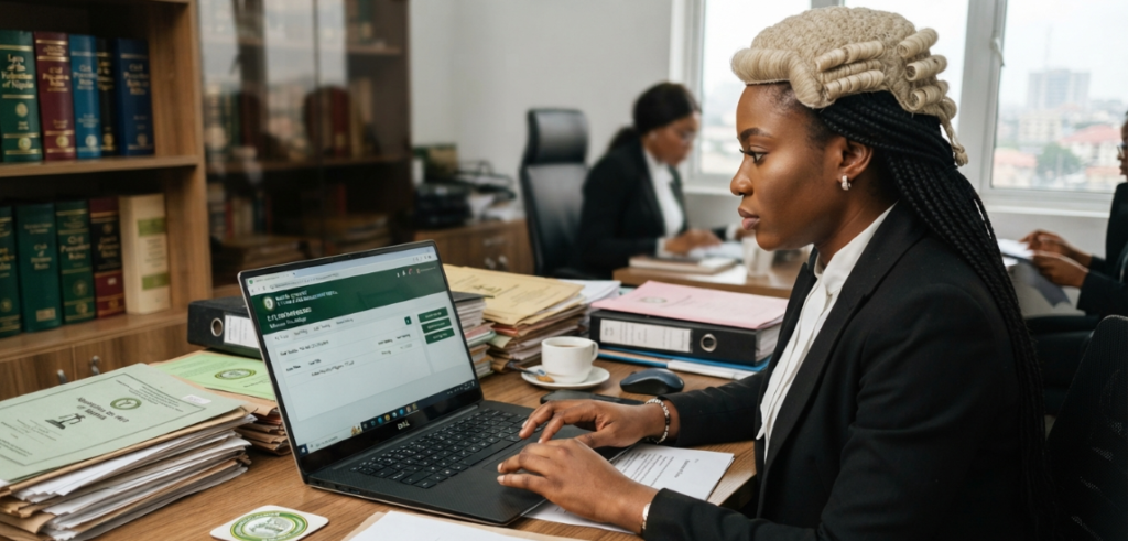 lawyer using judicial information systems Nigeria e-filing portal
