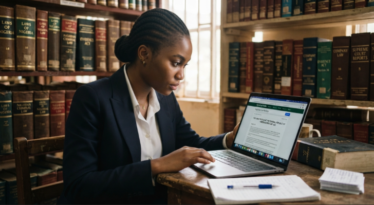 Benefits of legal technology in Nigeria: lawyer using legal technology in Nigeria for online legal research