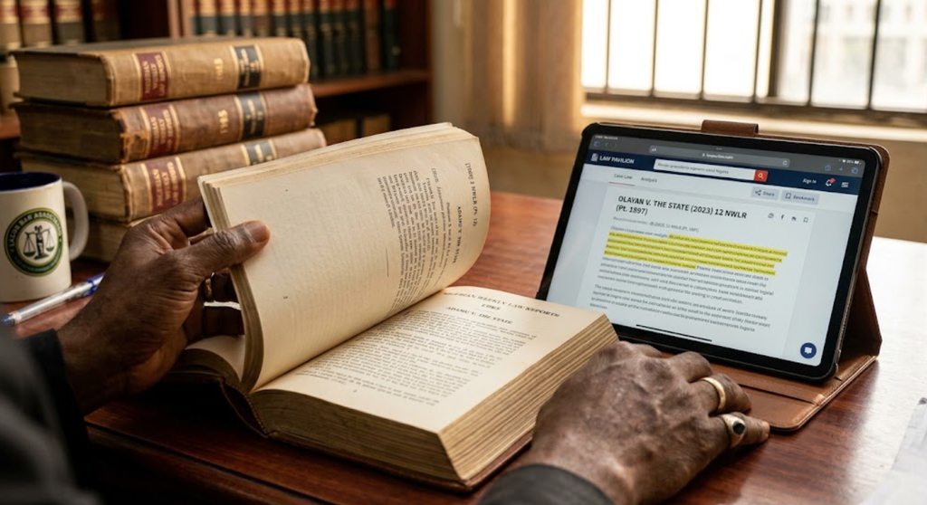 searching nigerian law reports online versus printed volumes