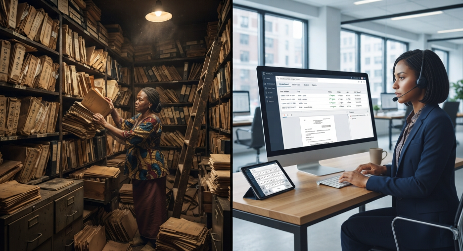 How courts are digitizing in Nigeria shown through paper versus digital filing