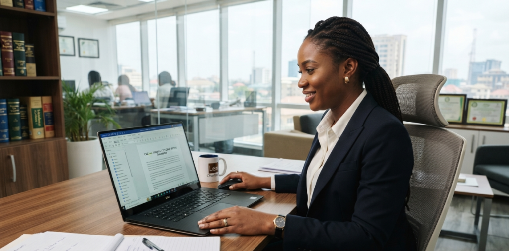 legal workflow automation tools helping a Nigerian lawyer review case files digitally
